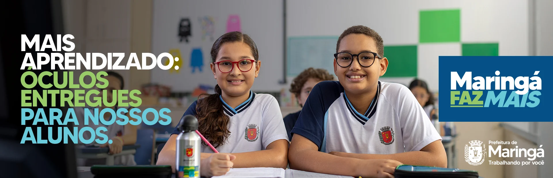 mais aprendizado:
óculos 
entregues
para nossos alunos